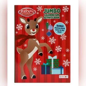 Rudolph The Red-Nosed Reindeer  Jumbo Coloring & Activity Book Bendon New